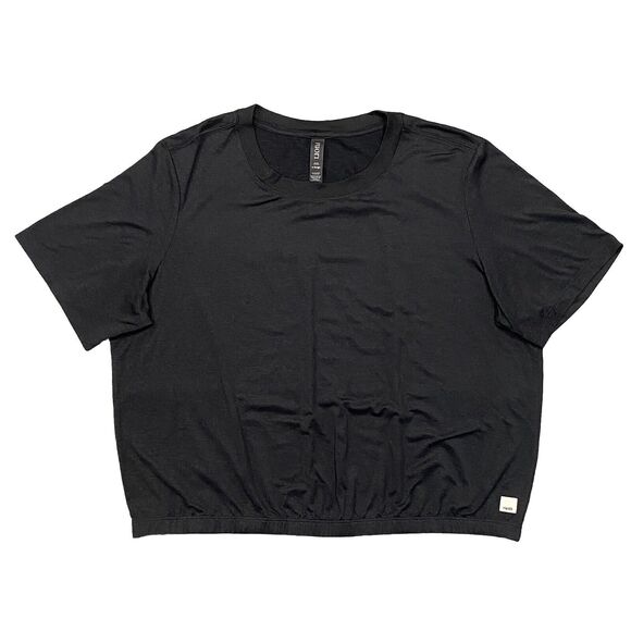 Vuori Tops - Vuori Balance Tee Womens XL Elastic Waist Crop T-Shirt Short Sleeve Gray Top EUC